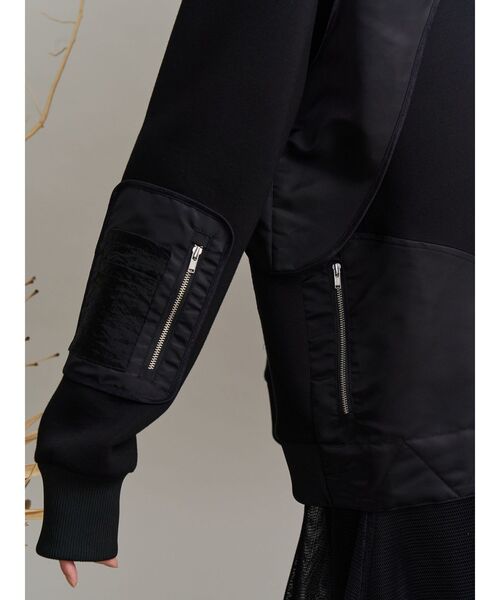 UN3D.(アンスリード)の「MA-1 VEST DOCKING SWEAT / MA-1ベストドッキングスウェット(スウェット・レディース・その他1/ブラック・36/38)」の10枚目の写真