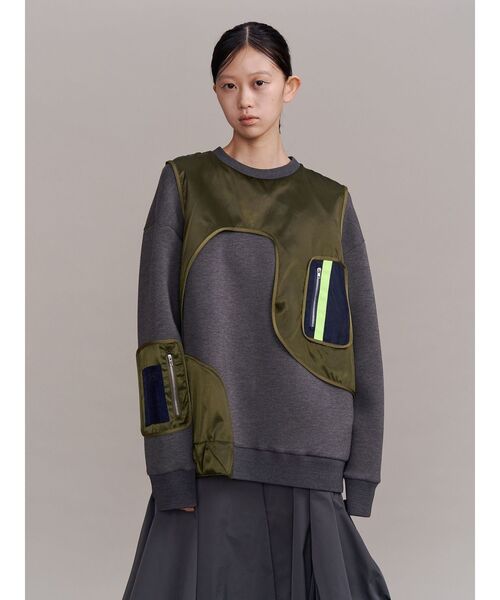 UN3D.(アンスリード)の「MA-1 VEST DOCKING SWEAT / MA-1ベストドッキングスウェット(スウェット・レディース・その他1/ブラック・36/38)」の16枚目の写真