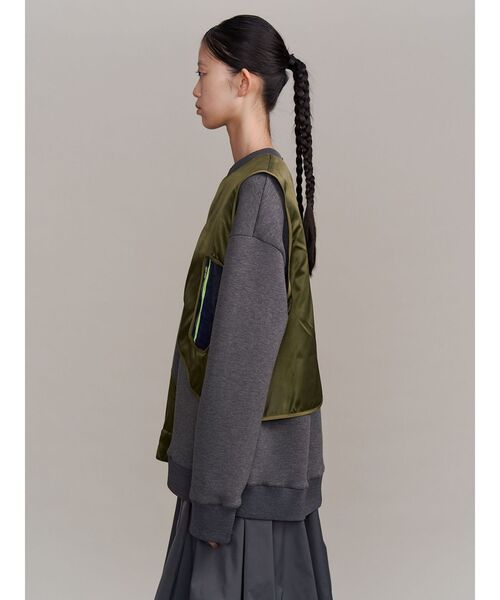 UN3D.(アンスリード)の「MA-1 VEST DOCKING SWEAT / MA-1ベストドッキングスウェット(スウェット・レディース・その他1/ブラック・36/38)」の17枚目の写真