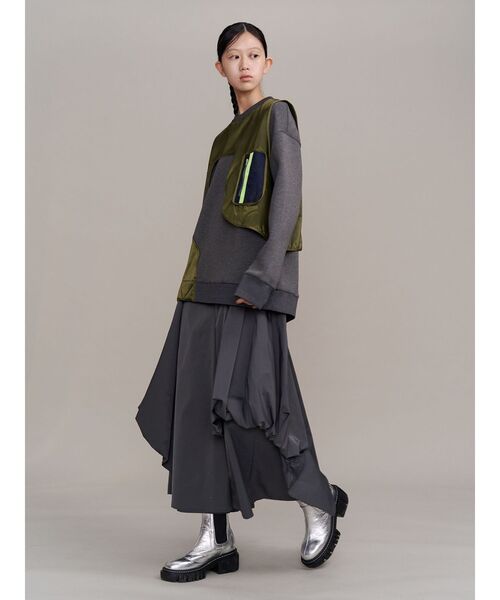 UN3D.(アンスリード)の「MA-1 VEST DOCKING SWEAT / MA-1ベストドッキングスウェット(スウェット・レディース・その他1/ブラック・36/38)」の20枚目の写真