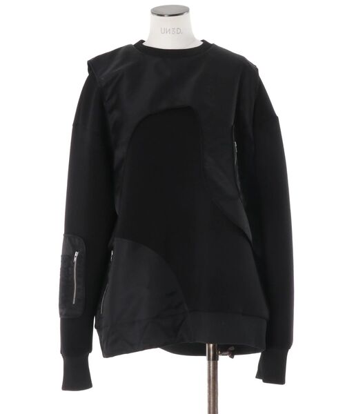 UN3D.(アンスリード)の「MA-1 VEST DOCKING SWEAT / MA-1ベストドッキングスウェット(スウェット・レディース・その他1/ブラック・36/38)」の5枚目の写真