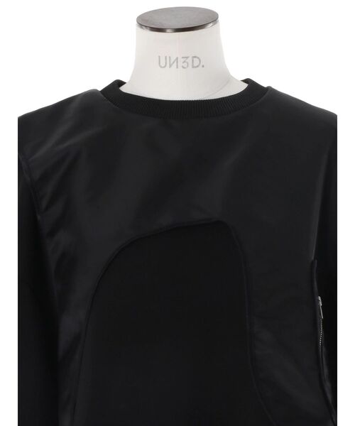 UN3D.(アンスリード)の「MA-1 VEST DOCKING SWEAT / MA-1ベストドッキングスウェット(スウェット・レディース・その他1/ブラック・36/38)」の8枚目の写真