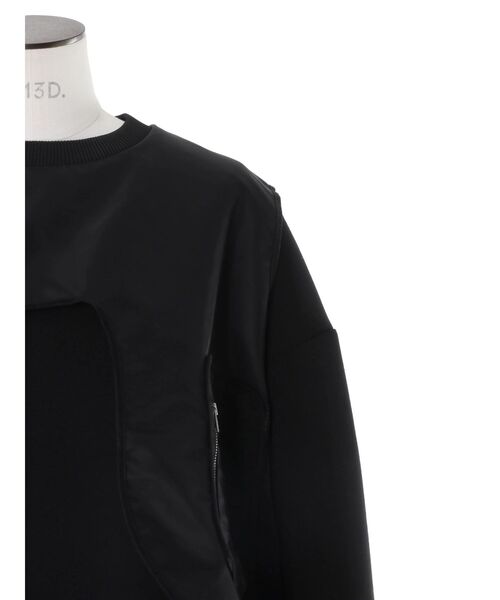 UN3D.(アンスリード)の「MA-1 VEST DOCKING SWEAT / MA-1ベストドッキングスウェット(スウェット・レディース・その他1/ブラック・36/38)」の9枚目の写真