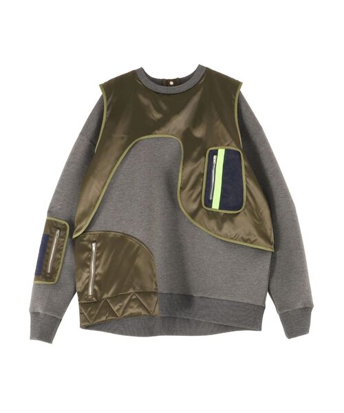 UN3D.(アンスリード)の「MA-1 VEST DOCKING SWEAT / MA-1ベストドッキングスウェット(スウェット・レディース・その他1/ブラック・36/38)」の3枚目の写真