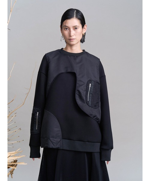 UN3D.(アンスリード)の「MA-1 VEST DOCKING SWEAT / MA-1ベストドッキングスウェット(スウェット・レディース・その他1/ブラック・36/38)」の20枚目の写真