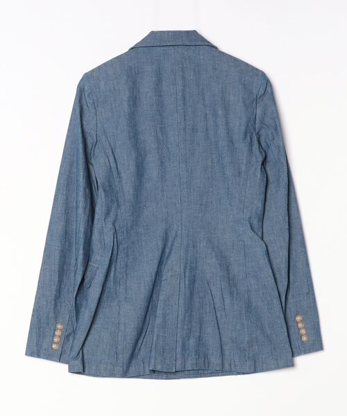 POLO RALPH LAUREN（ポロ ラルフ ローレン）の「シングルブレステッド シャンブレー ブレザー（テーラードジャケット・レディース・ブルー系5・0）」の9枚目の写真