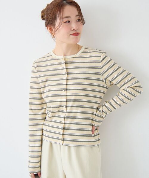 le.coeur blanc（ルクールブラン）の「マルチボーダーリブカーデ（カーディガン/ボレロ・レディース・イエロー系その他/ブルー系その他3/ブラック系その他・38）」の21枚目の写真