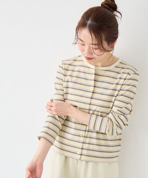 le.coeur blanc（ルクールブラン）の「マルチボーダーリブカーデ（カーディガン/ボレロ・レディース・イエロー系その他/ブルー系その他3/ブラック系その他・38）」の22枚目の写真