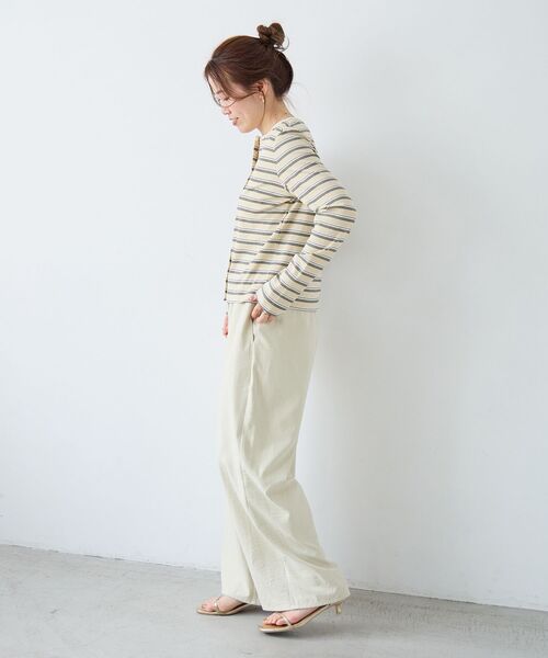 le.coeur blanc(ルクールブラン)の「マルチボーダーリブカーデ(カーディガン/ボレロ・レディース・イエロー系その他/ブルー系その他3/ブラック系その他・38)」の7枚目の写真