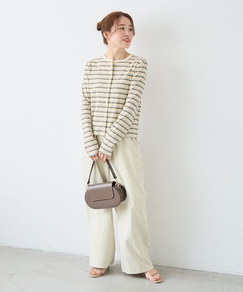 le.coeur blanc(ルクールブラン)の「マルチボーダーリブカーデ(カーディガン/ボレロ・レディース・イエロー系その他/ブルー系その他3/ブラック系その他・38)」の11枚目の写真