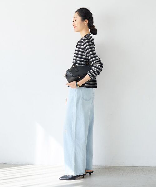 le.coeur blanc（ルクールブラン）の「マルチボーダーリブカーデ（カーディガン/ボレロ・レディース・イエロー系その他/ブルー系その他3/ブラック系その他・38）」の14枚目の写真