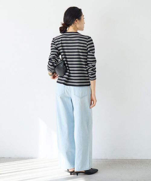 le.coeur blanc（ルクールブラン）の「マルチボーダーリブカーデ（カーディガン/ボレロ・レディース・イエロー系その他/ブルー系その他3/ブラック系その他・38）」の15枚目の写真