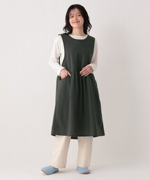 Afternoon Tea | ヘリンボーンバックVネックエプロン(エプロン)