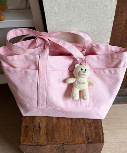 SINOON（シヌーン）の「Logo Tote Bag (Pink)（トートバッグ・レディース・ピンク・FREE）」の4枚目の写真