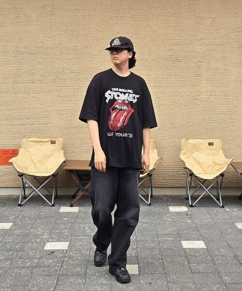 URBANAGE(アーバンエイジ)の「カーペンター ワイドデニムパンツ_ブラック(デニムパンツ・レディース・その他・SMALL/X-LARGE/MEDIUM/LARGE)」の6枚目の写真