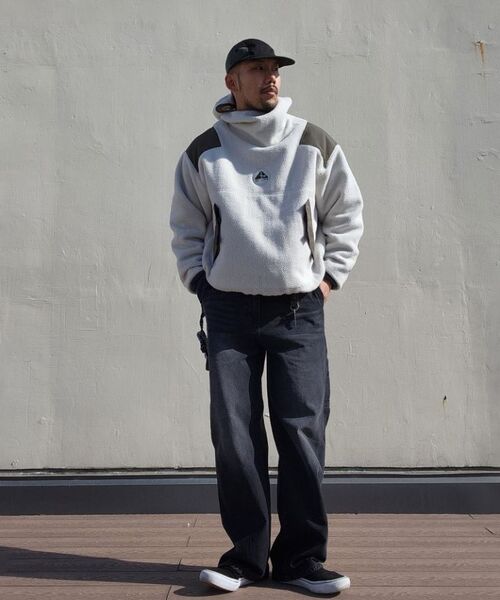 URBANAGE(アーバンエイジ)の「カーペンター ワイドデニムパンツ_ブラック(デニムパンツ・レディース・その他・SMALL/X-LARGE/MEDIUM/LARGE)」の12枚目の写真