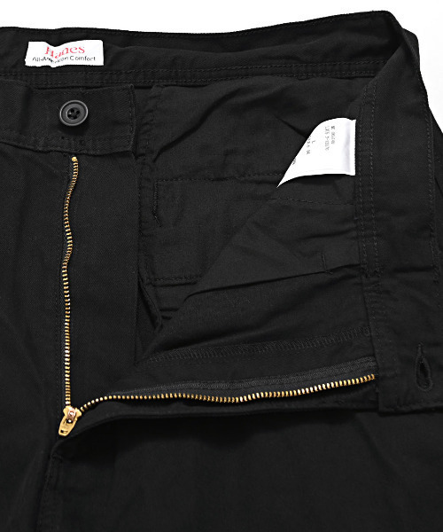 HANES(ヘインズ)の「『Hanes/ヘインズ』ワイドフィットノータックチノパンツ(チノパンツ・メンズ・カーキ/ダークベージュ/ブラック・LL/L/M)」の13枚目の写真
