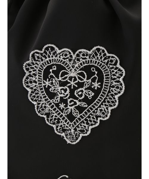 LILY BROWN（リリーブラウン）の「Love letterサテンレースポーチ（ポーチ・レディース・アイボリー/ライトブルー/ブラック・F）」の7枚目の写真