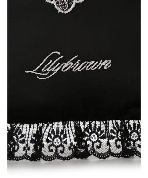 LILY BROWN（リリーブラウン）の「Love letterサテンレースポーチ（ポーチ・レディース・アイボリー/ライトブルー/ブラック・F）」の8枚目の写真