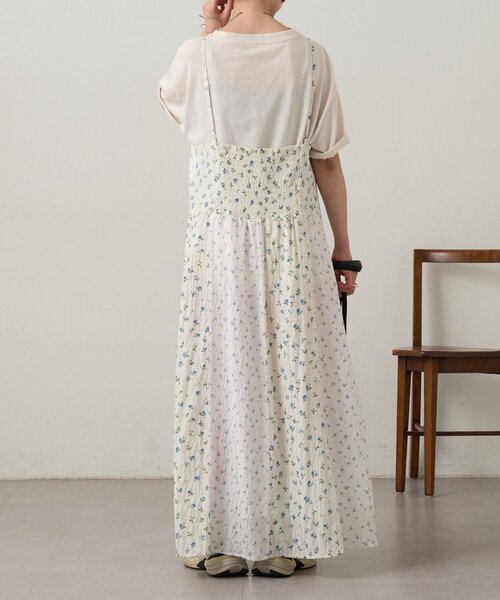 Omekashi（オメカシ）の「フラワーパネルキャミワンピース（ワンピース・レディース・ブラック/オフホワイト・38/36）」の12枚目の写真