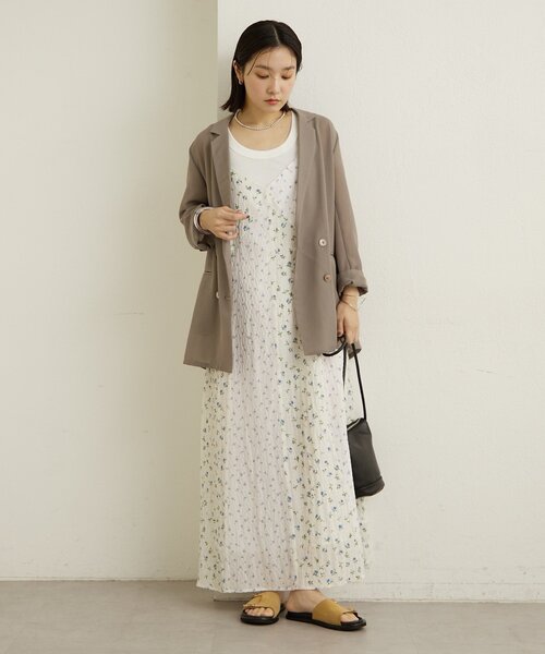 Omekashi（オメカシ）の「フラワーパネルキャミワンピース（ワンピース・レディース・ブラック/オフホワイト・38/36）」の17枚目の写真