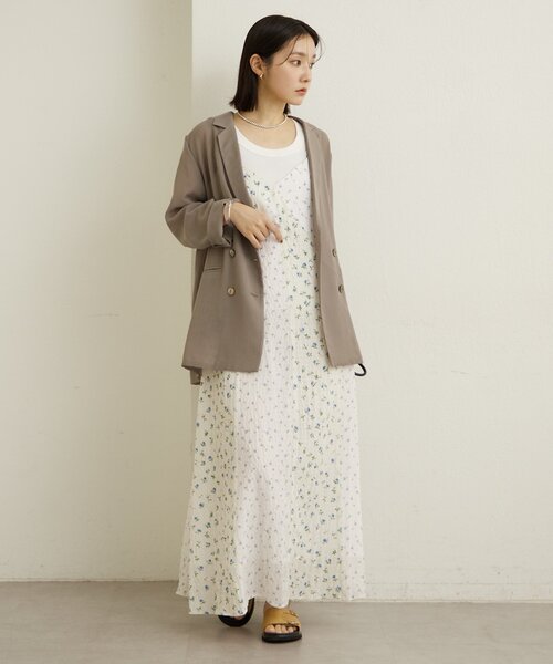 Omekashi（オメカシ）の「フラワーパネルキャミワンピース（ワンピース・レディース・ブラック/オフホワイト・38/36）」の18枚目の写真