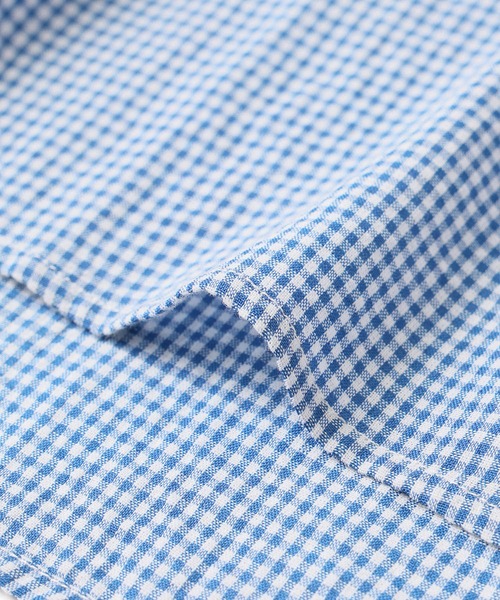 le cercle ADAM ET ROPE'(ルセルクルアダムエロペ)の「ギンガムチェックシアーサッカーシャツ(シャツ/ブラウス・メンズ・ブラック/ネイビー・L/M/S/LL)」の13枚目の写真