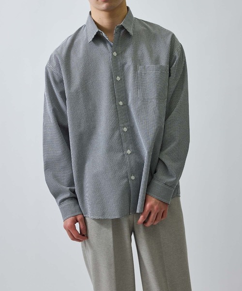le cercle ADAM ET ROPE'(ルセルクルアダムエロペ)の「ギンガムチェックシアーサッカーシャツ(シャツ/ブラウス・メンズ・ブラック/ネイビー・L/M/S/LL)」の21枚目の写真