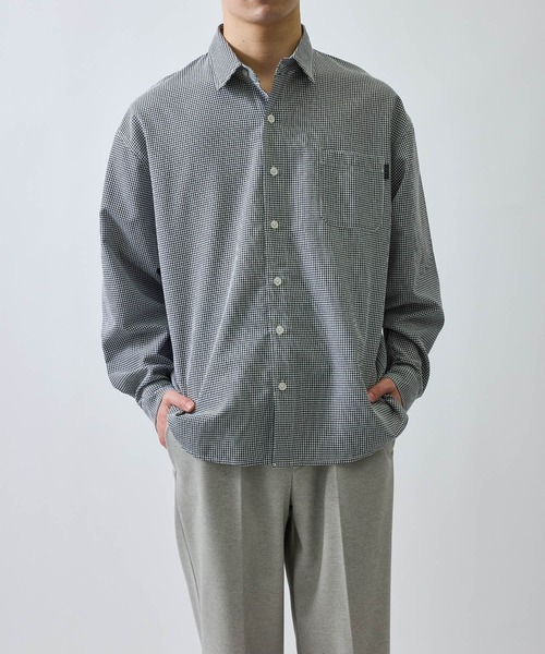 le cercle ADAM ET ROPE'(ルセルクルアダムエロペ)の「ギンガムチェックシアーサッカーシャツ(シャツ/ブラウス・メンズ・ブラック/ネイビー・L/M/S/LL)」の22枚目の写真