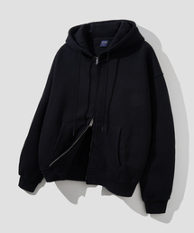 AGOD（エージーオーディー）の「(裏起毛)2_WAY スウェット フードパーカー ジップアップ [ブラック]（パーカー）」