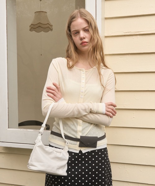 Birthday room(バースデイルーム)の「ミニショルダーバッグ/mini shoulder bag(ショルダーバッグ・レディース・ブラック/ライトブルー/ピンク/オフホワイト・FREE)」の12枚目の写真