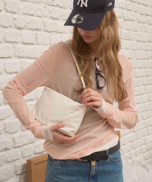 Birthday room(バースデイルーム)の「ミニショルダーバッグ/mini shoulder bag(ショルダーバッグ・レディース・ブラック/ライトブルー/ピンク/オフホワイト・FREE)」の13枚目の写真