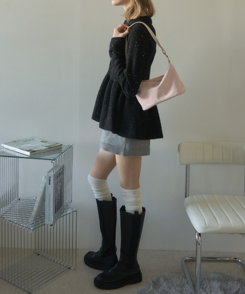 Birthday room(バースデイルーム)の「ミニショルダーバッグ/mini shoulder bag(ショルダーバッグ・レディース・ブラック/ライトブルー/ピンク/オフホワイト・FREE)」の9枚目の写真