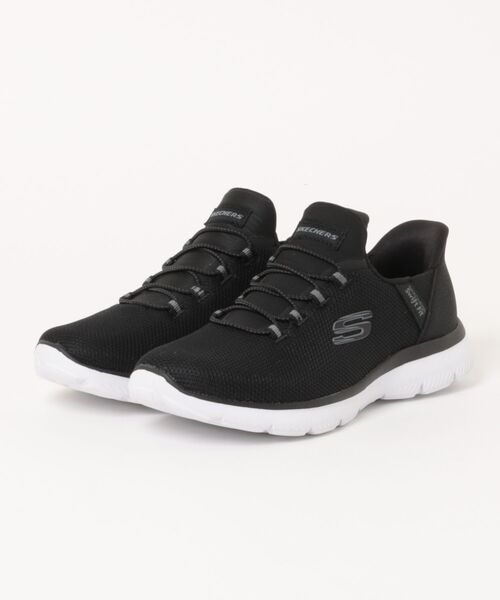 SKECHERS(スケッチャーズ)の「SKECHERS スケッチャーズ SWIFT FIT スウィフトフィット PURE GENIUS【超軽量】レディーススニーカー(ピュアジーニアス)(スニーカー・レディース・ブラック×グレー・22.5cm/23.0cm/23.5cm/24.0cm/24.5cm/25.0cm/26.0cm)」の1枚目の写真