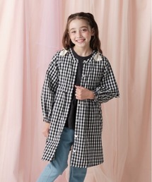 Crescent（クレッセント）の「チェック・小花柄前開き長袖ワンピース（ワンピース）」