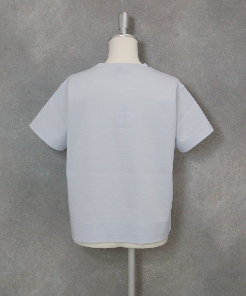 STUDIO PICONE（スタジオピッコーネ）の「コットン混冷感ポンチプルオーバー（Tシャツ/カットソー・レディース・ベージュ/ホワイト/ライトブルー/ブラック・LL/L/M）」の6枚目の写真