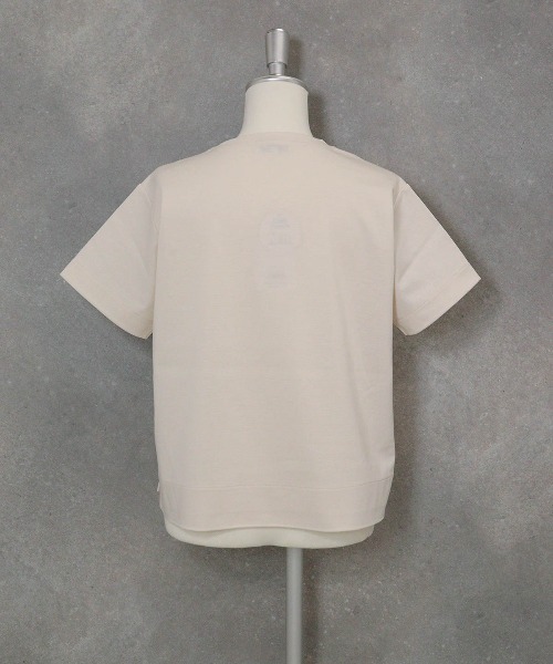 STUDIO PICONE（スタジオピッコーネ）の「コットン混冷感ポンチプルオーバー（Tシャツ/カットソー・レディース・ベージュ/ホワイト/ライトブルー/ブラック・LL/L/M）」の9枚目の写真
