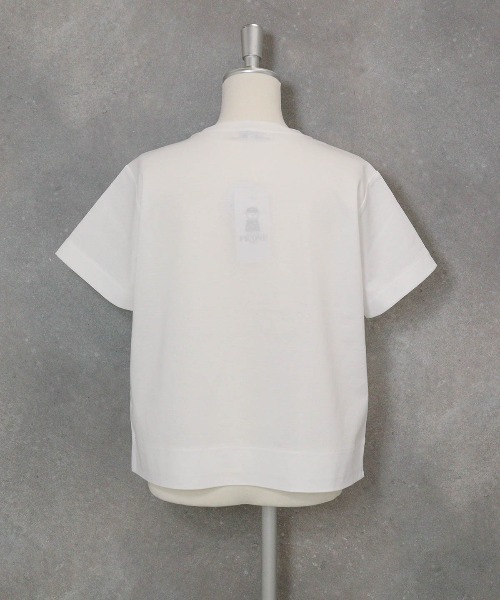 STUDIO PICONE（スタジオピッコーネ）の「コットン混冷感ポンチプルオーバー（Tシャツ/カットソー・レディース・ベージュ/ホワイト/ライトブルー/ブラック・LL/L/M）」の11枚目の写真