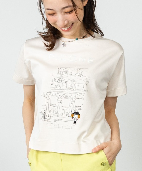 STUDIO PICONE（スタジオピッコーネ）の「コットン混冷感ポンチプルオーバー（Tシャツ/カットソー・レディース・ベージュ/ホワイト/ライトブルー/ブラック・LL/L/M）」の12枚目の写真
