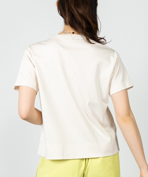 STUDIO PICONE（スタジオピッコーネ）の「コットン混冷感ポンチプルオーバー（Tシャツ/カットソー・レディース・ベージュ/ホワイト/ライトブルー/ブラック・LL/L/M）」の15枚目の写真