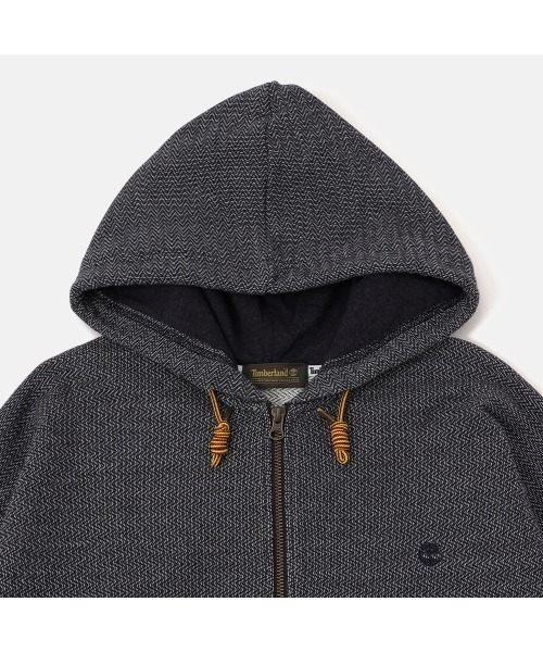 Timberland(ティンバーランド)の「ヘリンボーン フルジップ スウェットシャツ ユニセックス(パーカー・メンズ・ネイビー・LARGE/MEDIUM/SMALL/X-LARGE/XX-LARGE)」の10枚目の写真