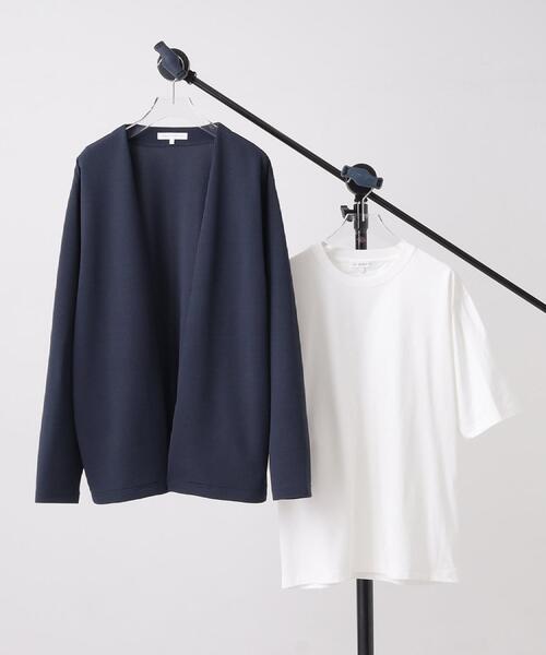 THE SHOP TK （ザ ショップ ティーケー ）の「【2点セット】カーディガン＋半袖Tシャツ 洗濯機OK（カーディガン/ボレロ・メンズ・ブラウン系その他/ライトグレー/ネイビー/ブルーグリーン・02/04/03）」の7枚目の写真