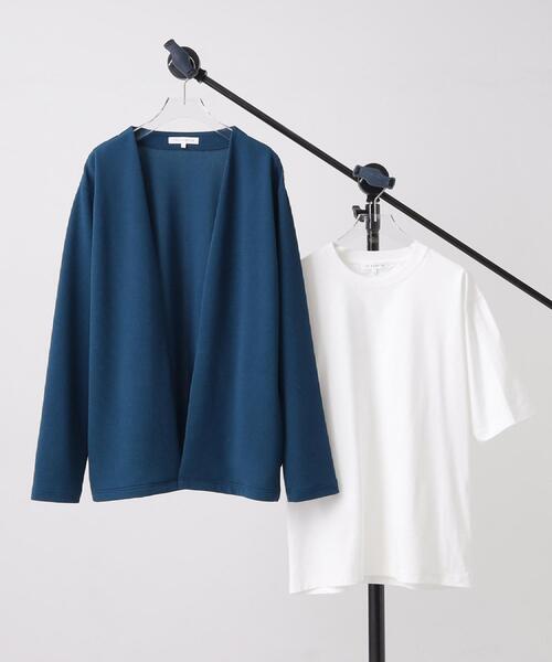 THE SHOP TK （ザ ショップ ティーケー ）の「【2点セット】カーディガン＋半袖Tシャツ 洗濯機OK（カーディガン/ボレロ・メンズ・ブラウン系その他/ライトグレー/ネイビー/ブルーグリーン・02/04/03）」の8枚目の写真