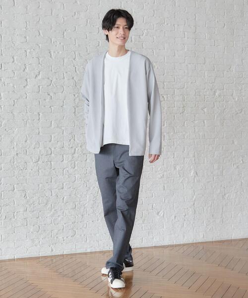THE SHOP TK （ザ ショップ ティーケー ）の「【2点セット】カーディガン＋半袖Tシャツ 洗濯機OK（カーディガン/ボレロ・メンズ・ブラウン系その他/ライトグレー/ネイビー/ブルーグリーン・02/04/03）」の10枚目の写真