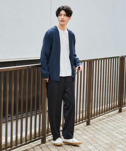 THE SHOP TK （ザ ショップ ティーケー ）の「【2点セット】カーディガン＋半袖Tシャツ 洗濯機OK（カーディガン/ボレロ・メンズ・ブラウン系その他/ライトグレー/ネイビー/ブルーグリーン・02/04/03）」の16枚目の写真