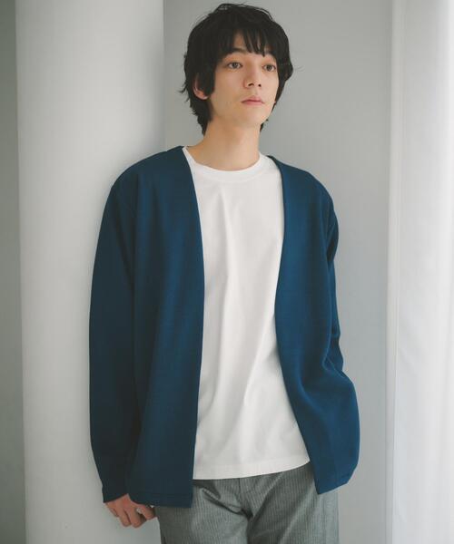 THE SHOP TK （ザ ショップ ティーケー ）の「【2点セット】カーディガン＋半袖Tシャツ 洗濯機OK（カーディガン/ボレロ・メンズ・ブラウン系その他/ライトグレー/ネイビー/ブルーグリーン・02/04/03）」の17枚目の写真