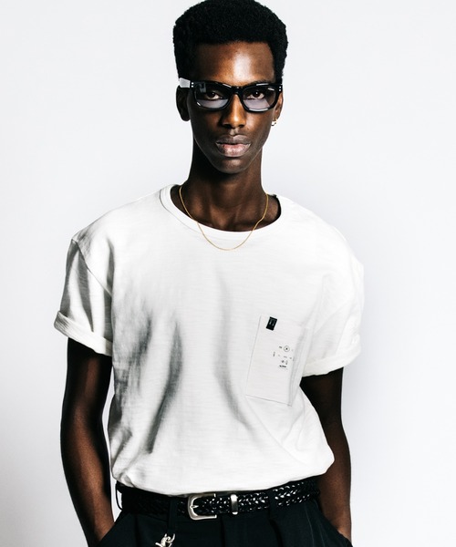 CRIMIE(クライミー)の「HEAVY OZ SLUB BINDER NECK POCKET T SHIRT(Tシャツ/カットソー・メンズ・ホワイト/ブラック・M/L/XL/XXL)」の1枚目の写真
