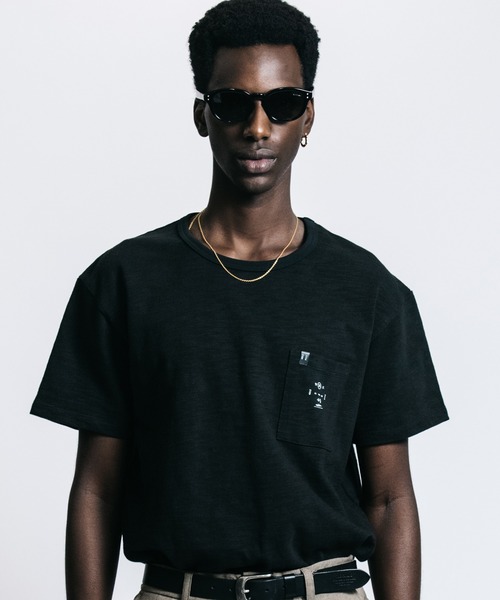 CRIMIE(クライミー)の「HEAVY OZ SLUB BINDER NECK POCKET T SHIRT(Tシャツ/カットソー・メンズ・ホワイト/ブラック・M/L/XL/XXL)」の2枚目の写真