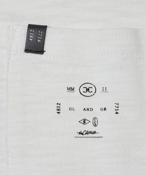 CRIMIE(クライミー)の「HEAVY OZ SLUB BINDER NECK POCKET T SHIRT(Tシャツ/カットソー・メンズ・ホワイト/ブラック・M/L/XL/XXL)」の5枚目の写真