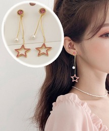 パール ピアス 星 ハート レディース 揺れる アクセサリー